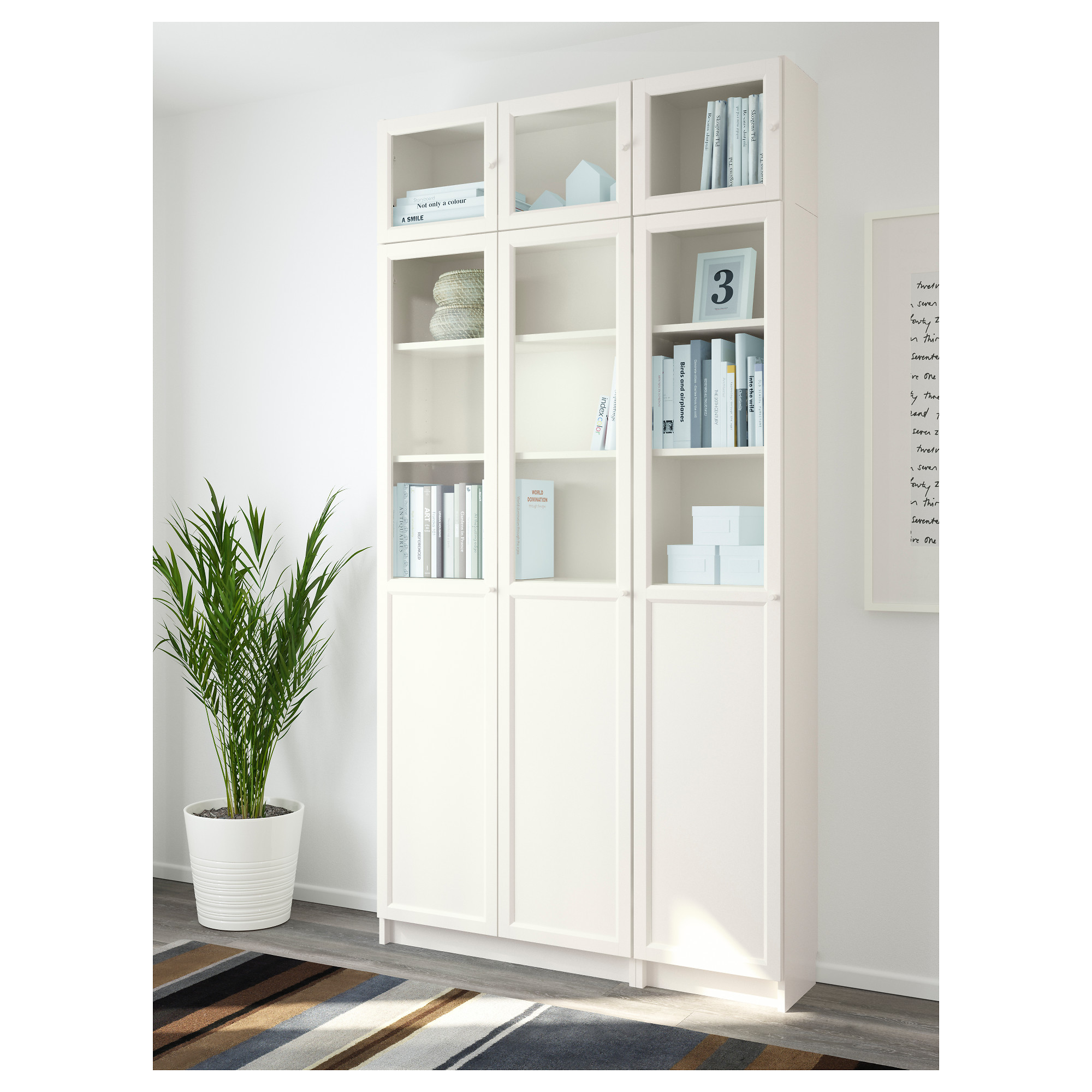 BILLY / OXBERG, display cabinet with doors 2 of 4 open dialog