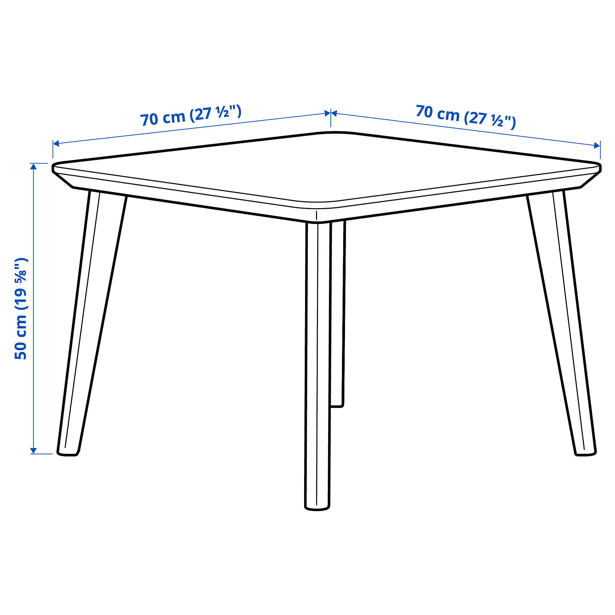 Ilustración de medidas - LISABO mesa de centro