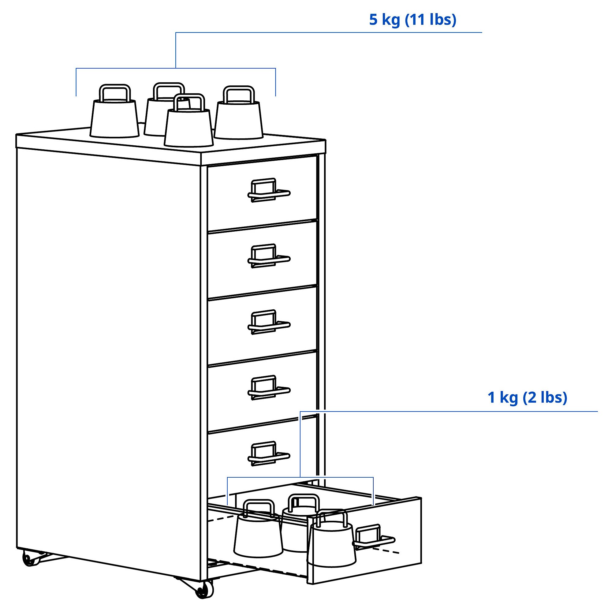 HELMER, drawer unit on casters 4 of 4 open dialog