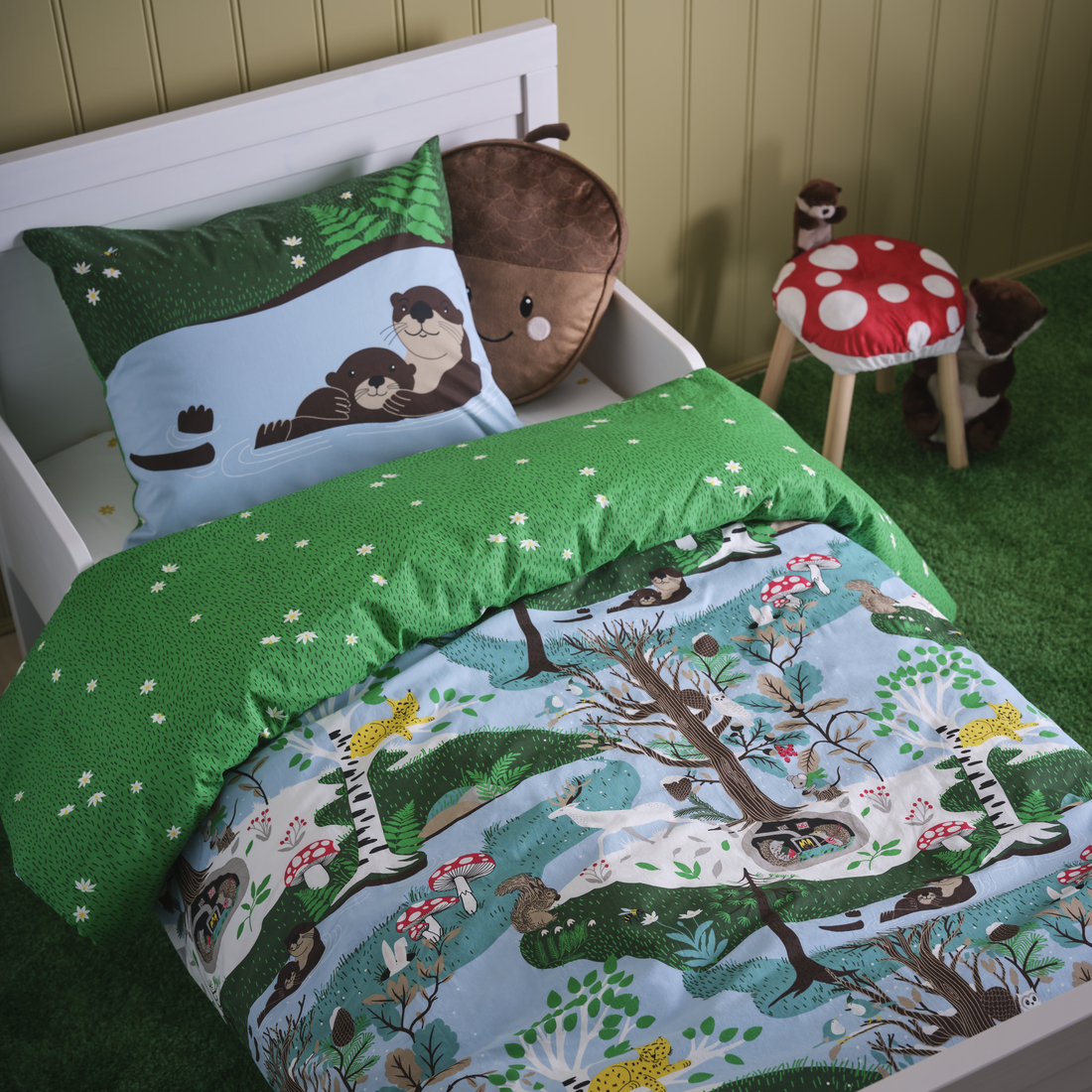 SKOGSDUVA, Funda edredón y funda almohada para cama individual 5 de 8 open dialog