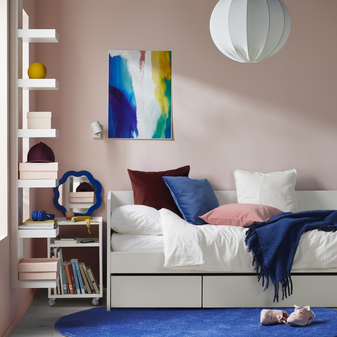 VIHALS, day-bed with storage and 1 mattress 3 of 12 open dialog