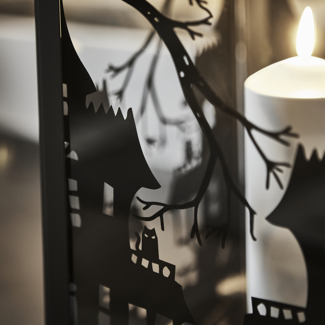 KUSTFYR, lantern for pillar candle, in/out. 2 of 5 open dialog