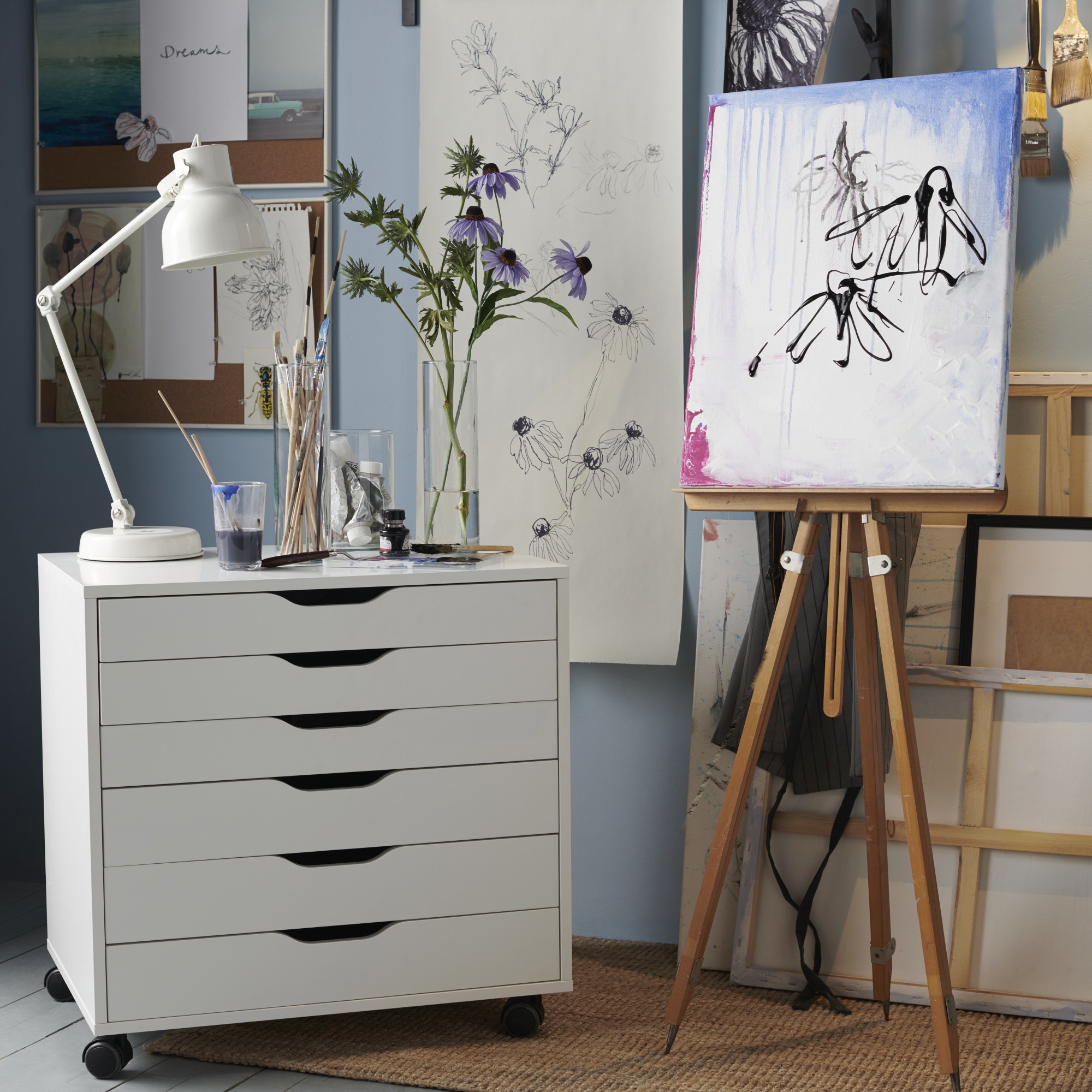 ALEX, drawer unit on casters. 3 of 8 open dialog