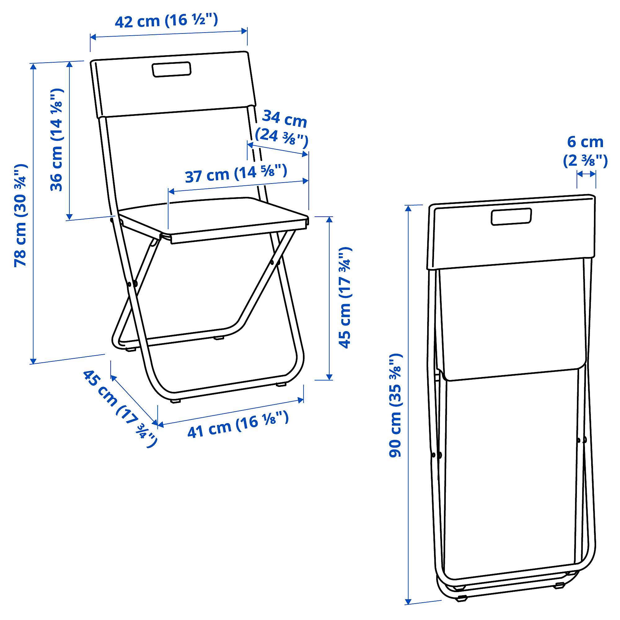 GUNDE, folding chair. 6 of 6 open dialog