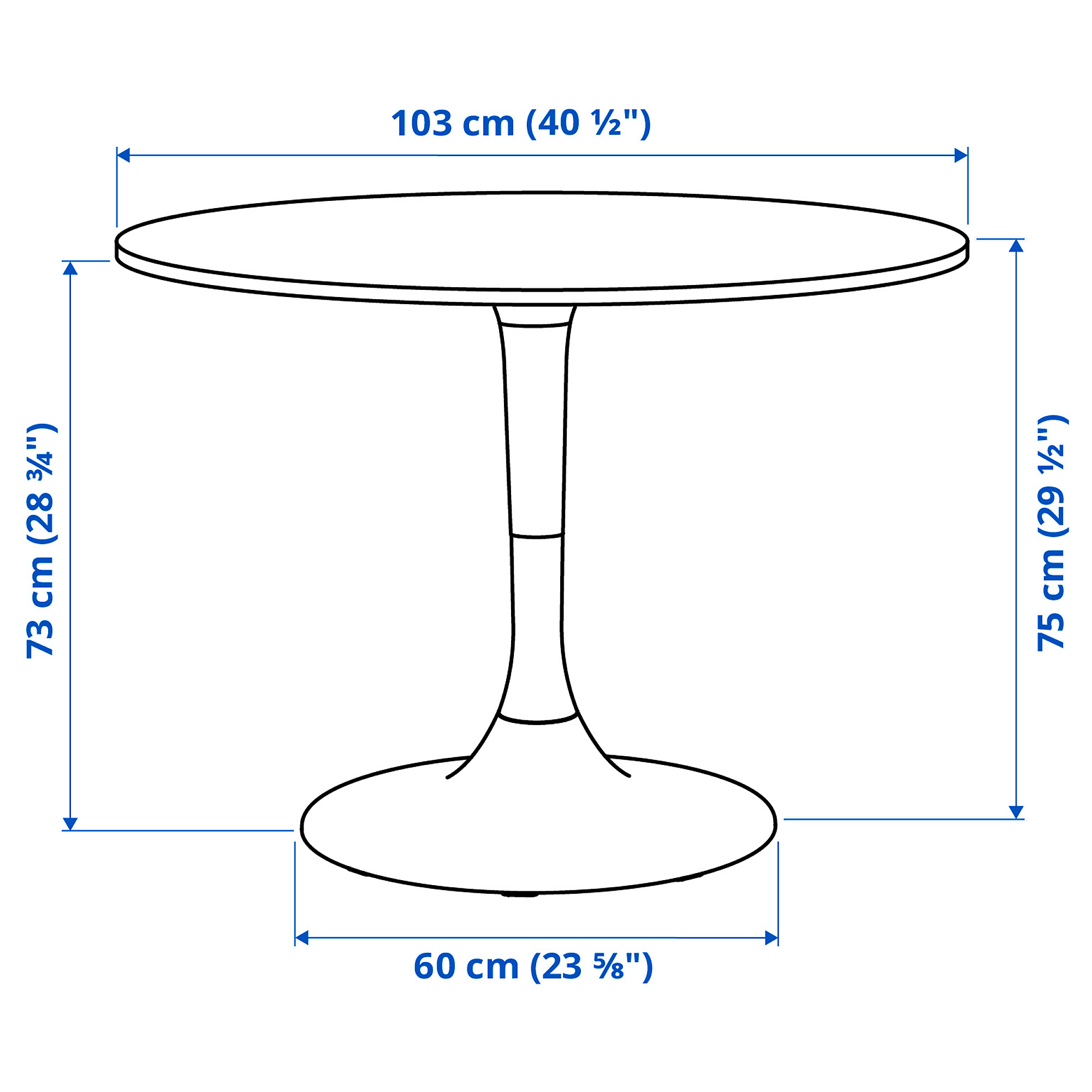 DOCKSTA / SIGTRYGG, round table and 4 chairs. 3 of 4 open dialog