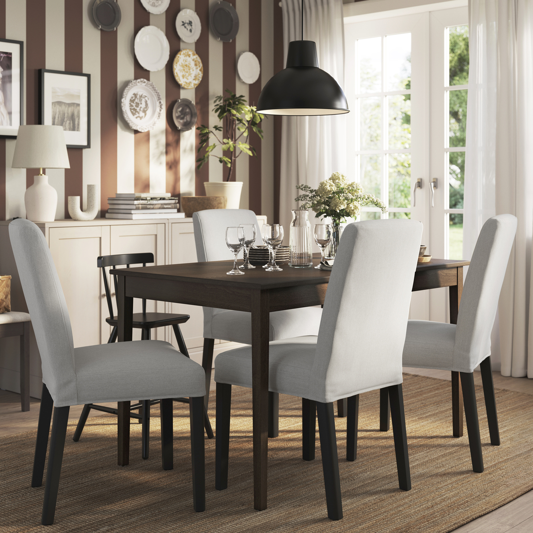 NÄSINGE / BERGMUND, table and 4 chairs. 2 of 7 open dialog