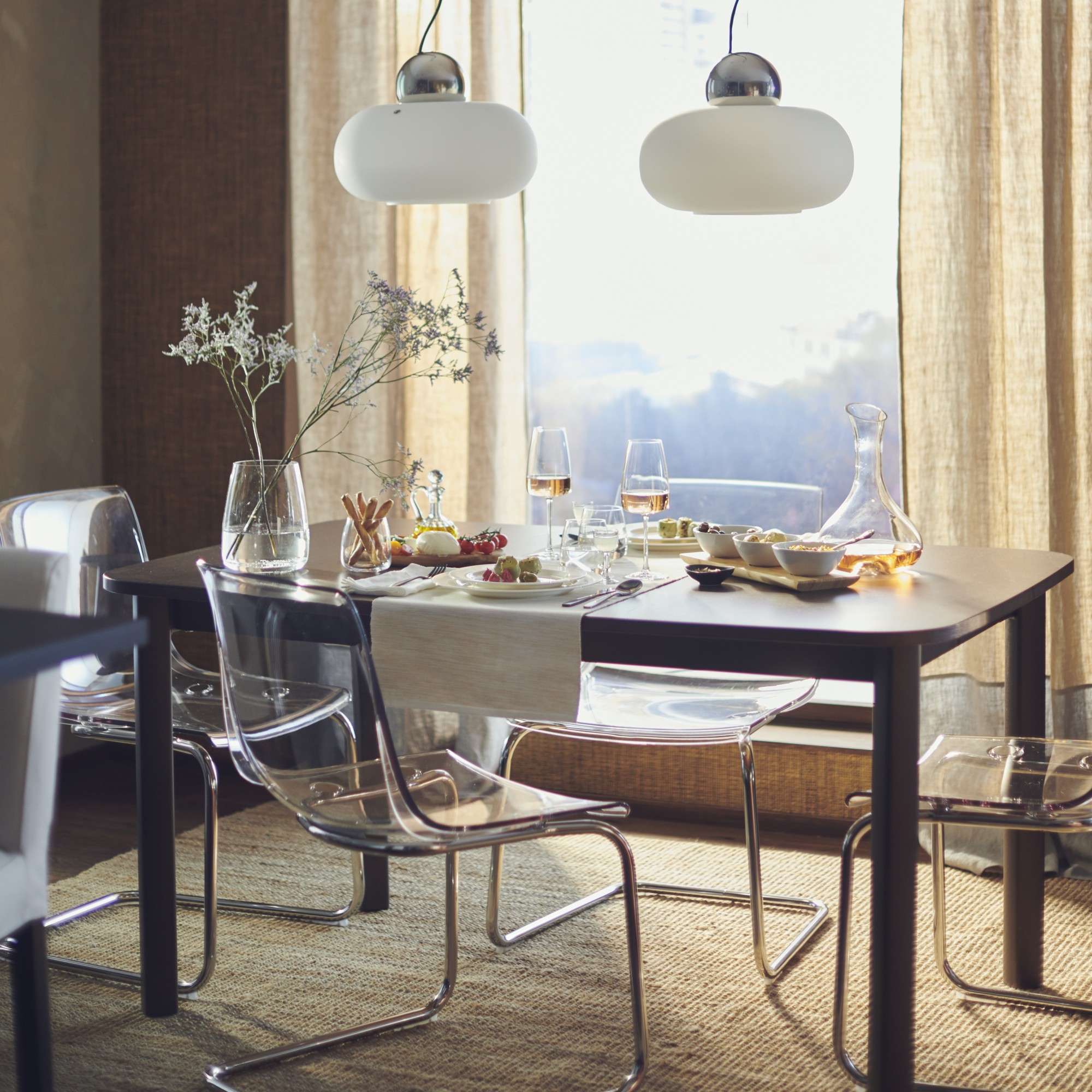STRANDTORP / TOBIAS, Extendable table and 4 chairs. 2 of 8 open dialog