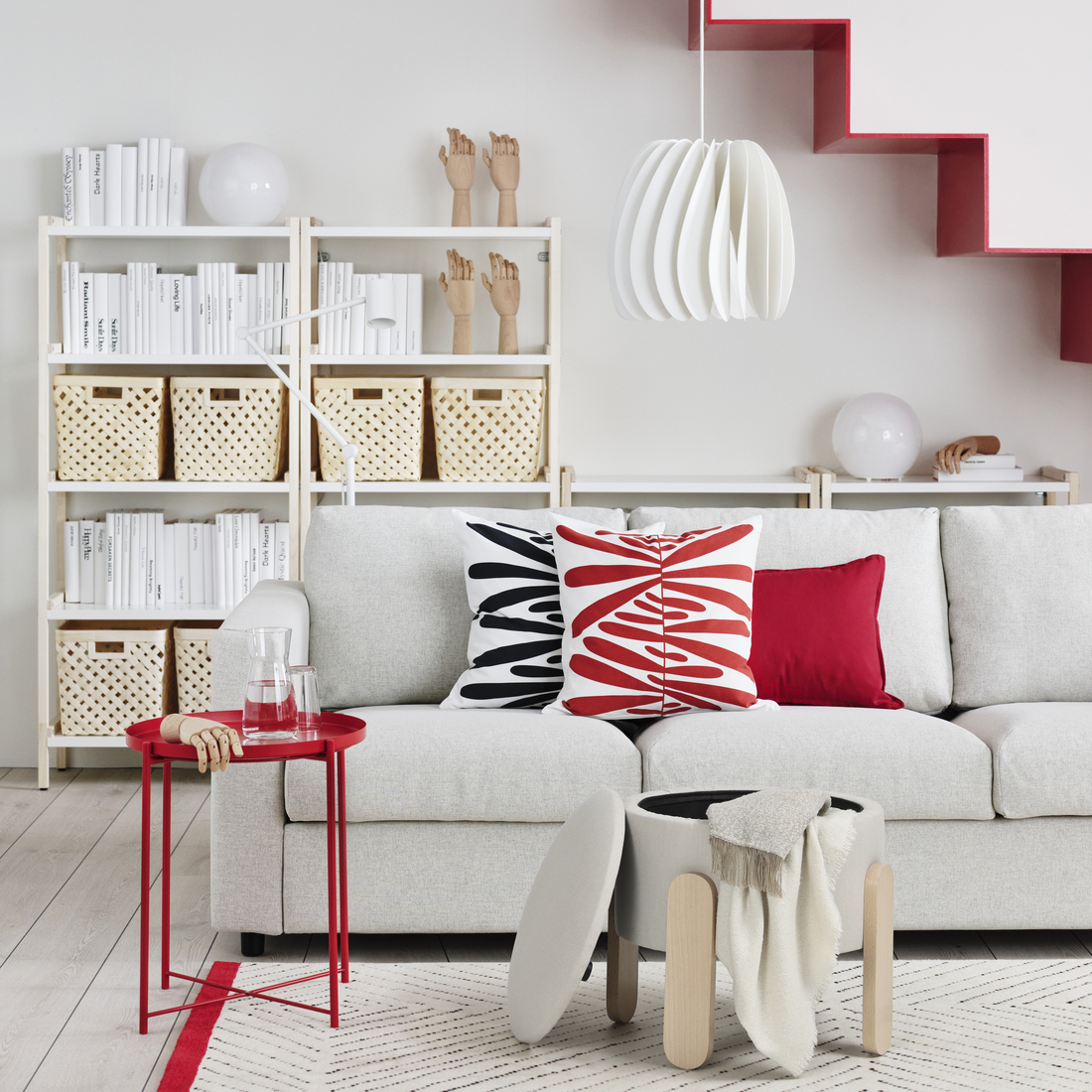 FÖRLUNDA, pouffe with storage. 2 of 5 open dialog