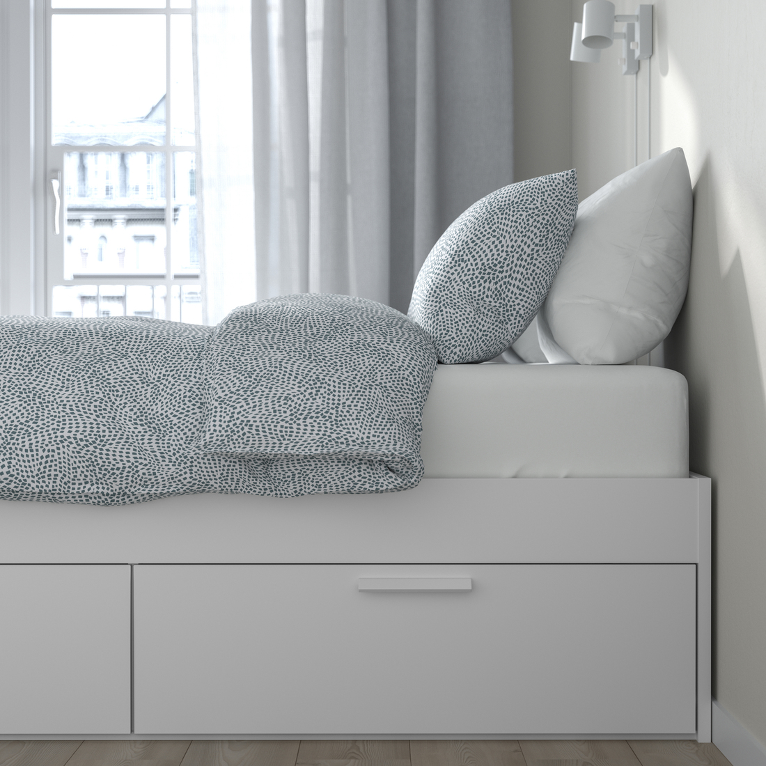 BRIMNES, bed frame with storage. 3 of 5 open dialog