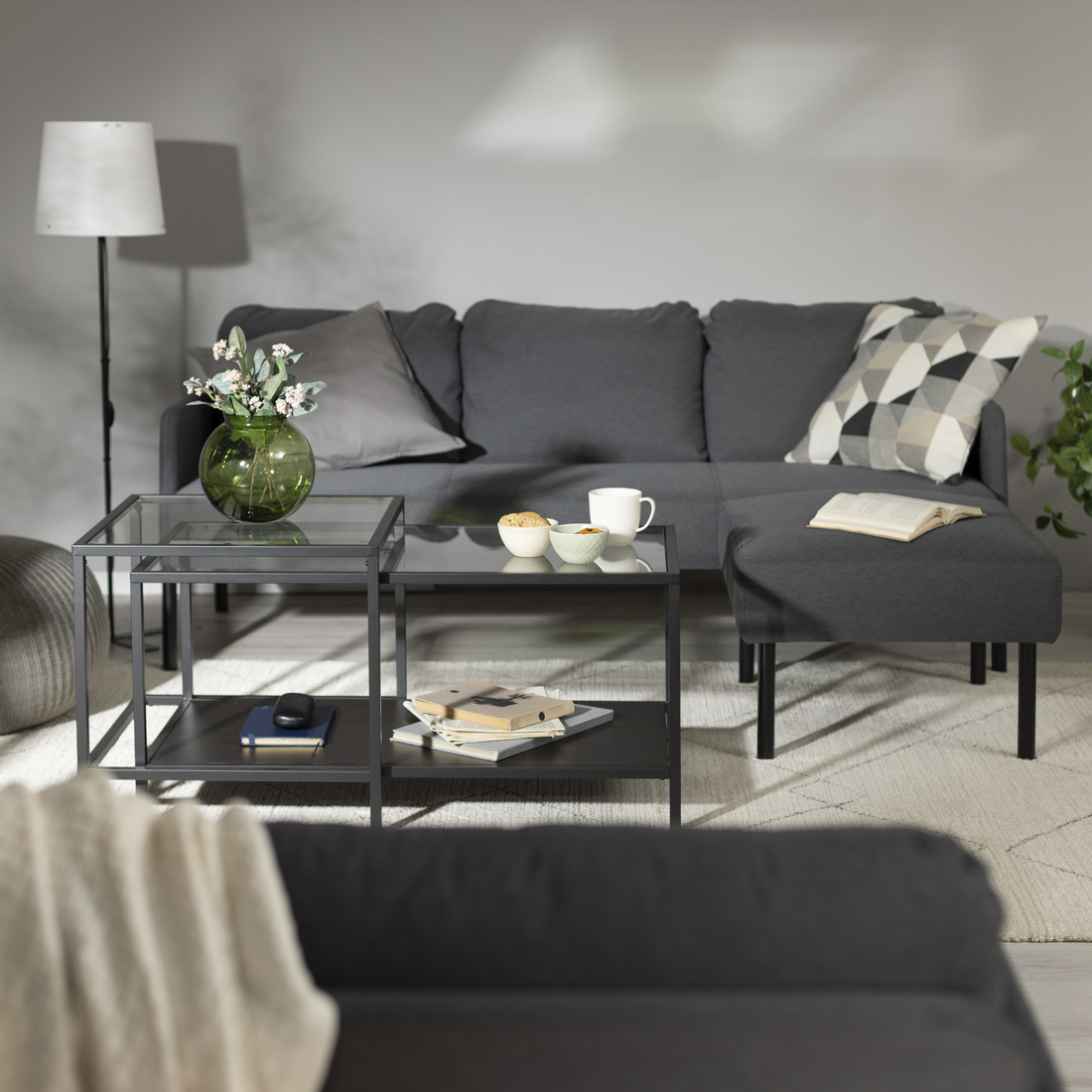 GLOSTAD, sofá 3 plazas con chaiselongue. 4 de 8 open dialog