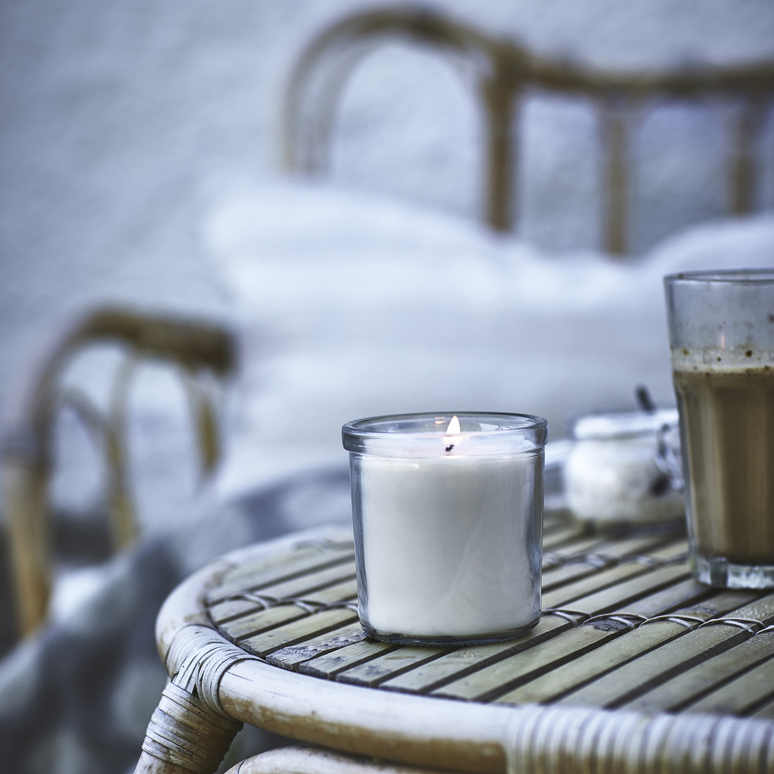 JÄMLIK, scented candle in glass. 6 of 7 open dialog