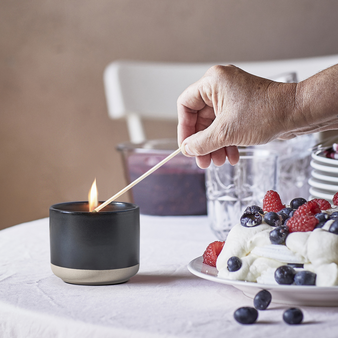 STÖRTSKÖN, scented candle in ceramic jar. 5 of 7 open dialog