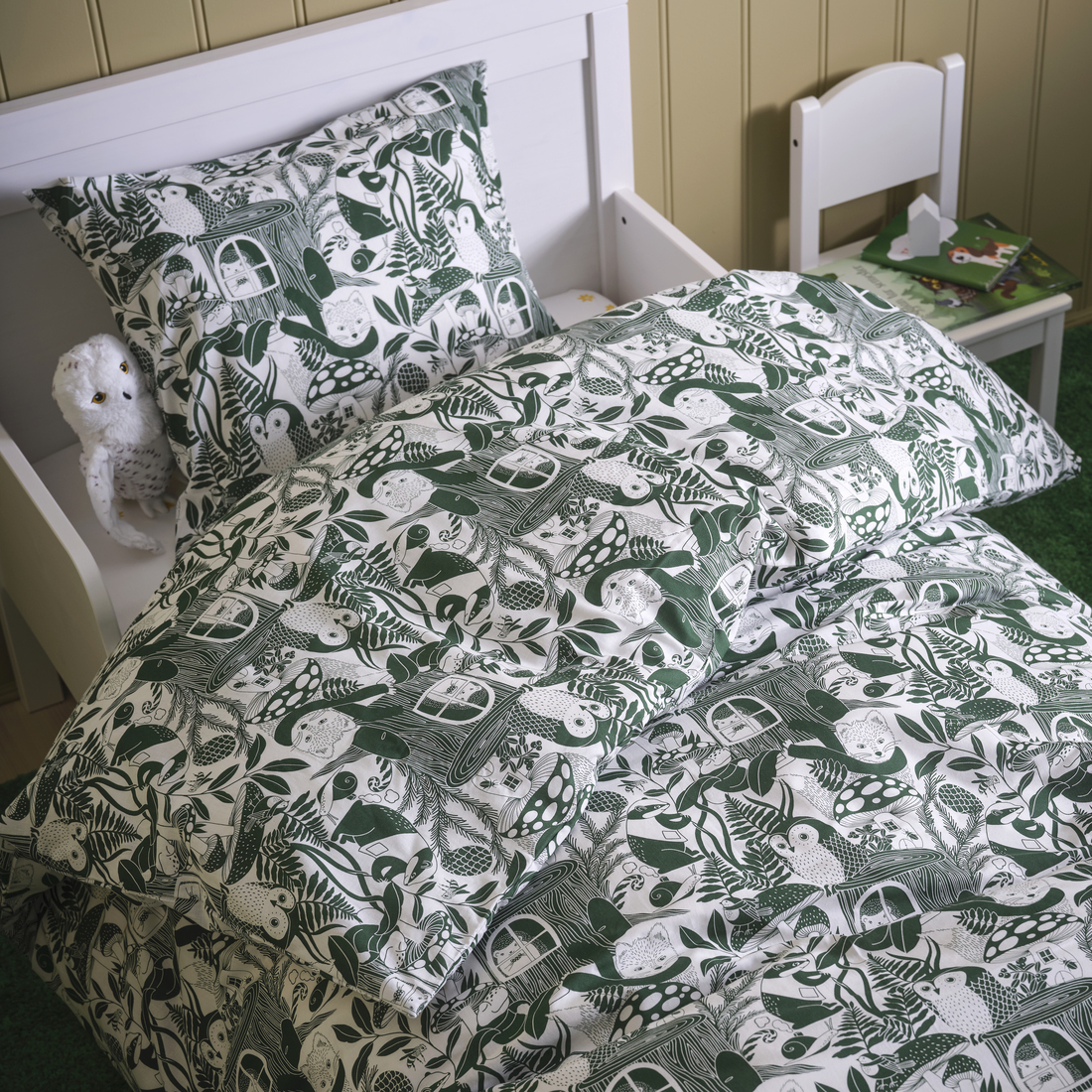 SKOGSDUVA, Funda edredón y funda almohada para cama individual. 3 de 6 open dialog