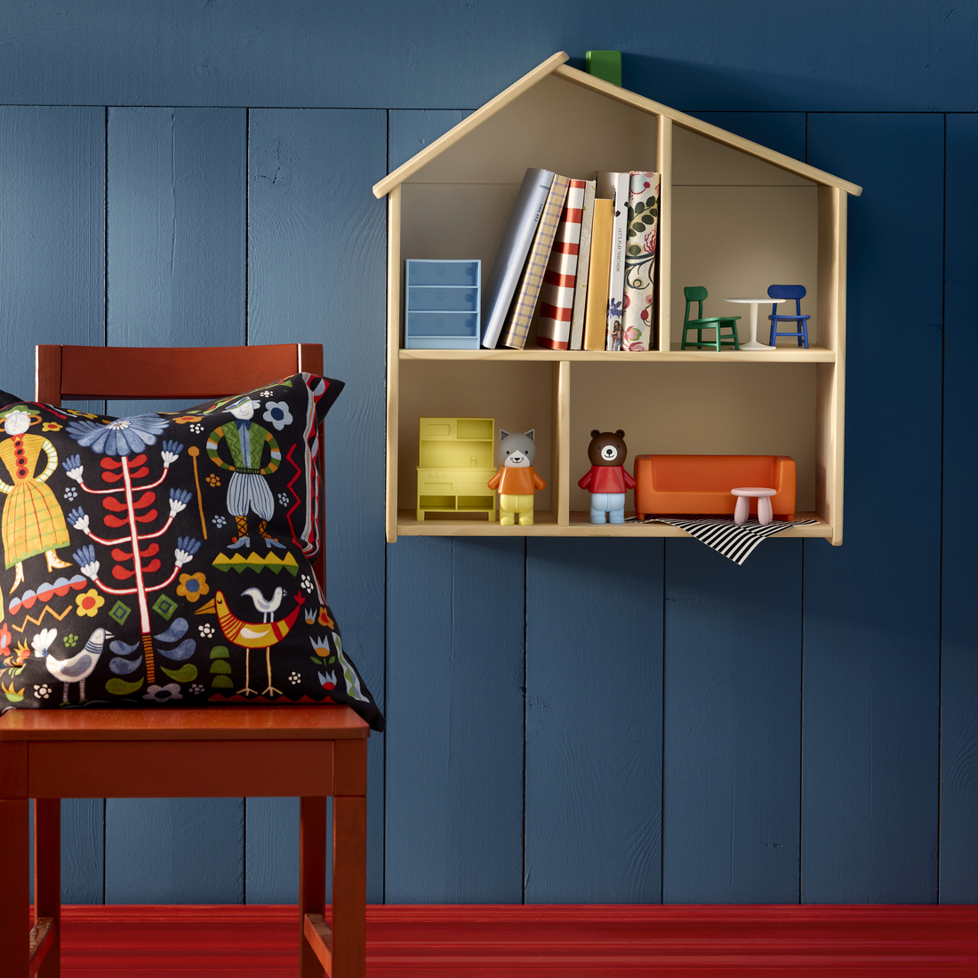 FLISAT, casa de muñecas/estantería. 3 de 7 open dialog