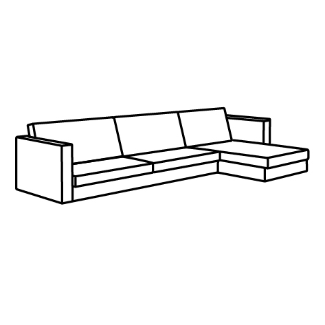 SALTSJÖBADEN Estructura sofá 3 plazas 