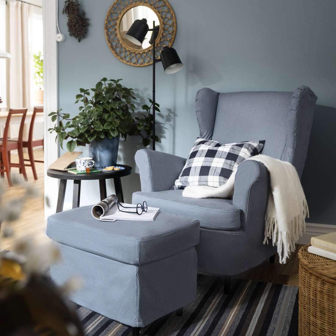 STRANDMON, funda para sillón/reposapiés. 3 de 3 open dialog