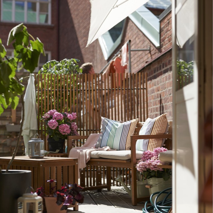 NÄMMARÖ, banco con respaldo, exterior. 4 de 8 open dialog