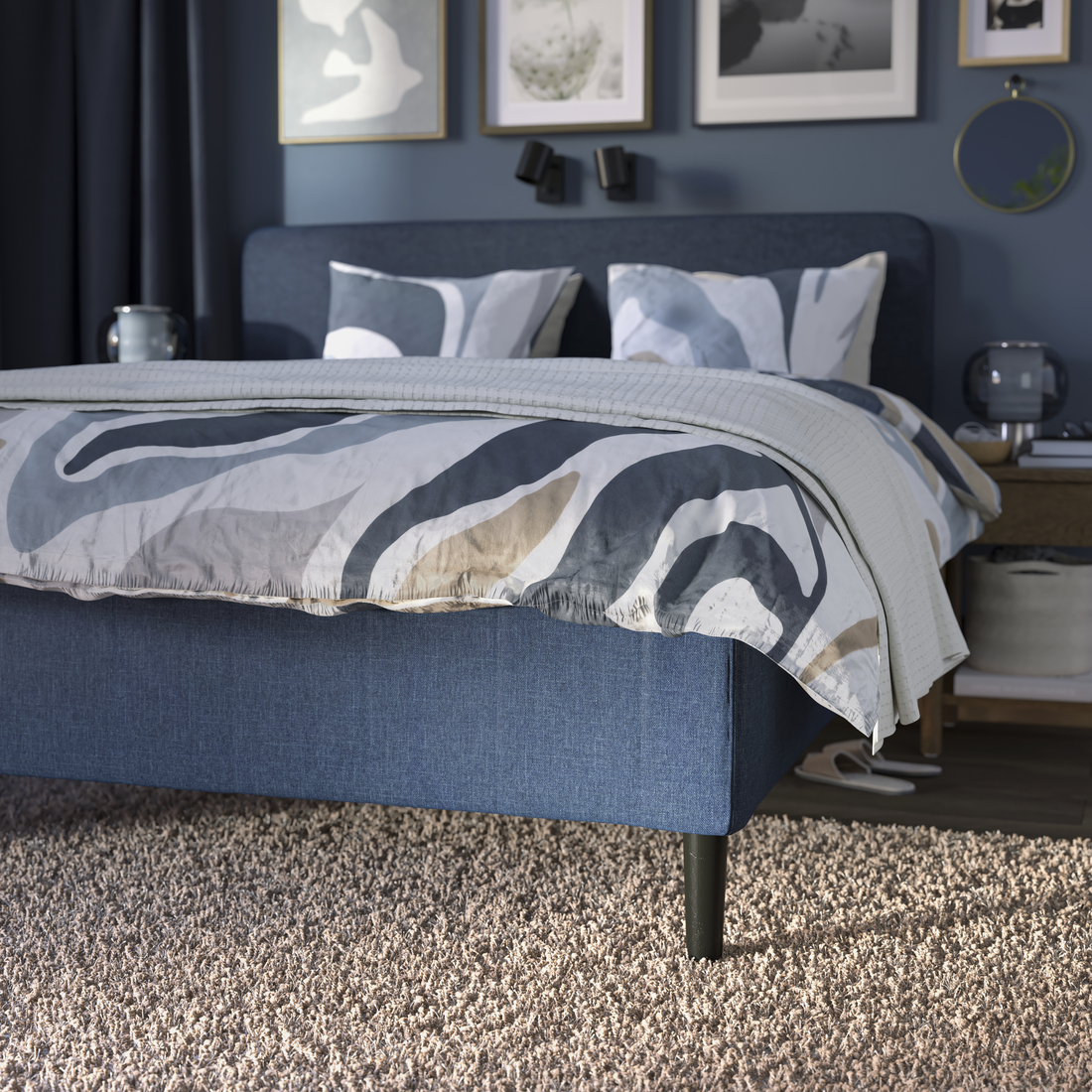 MYGGLASVINGE, Funda edredón y 2 fundas almohada para cama doble. 3 de 7 open dialog