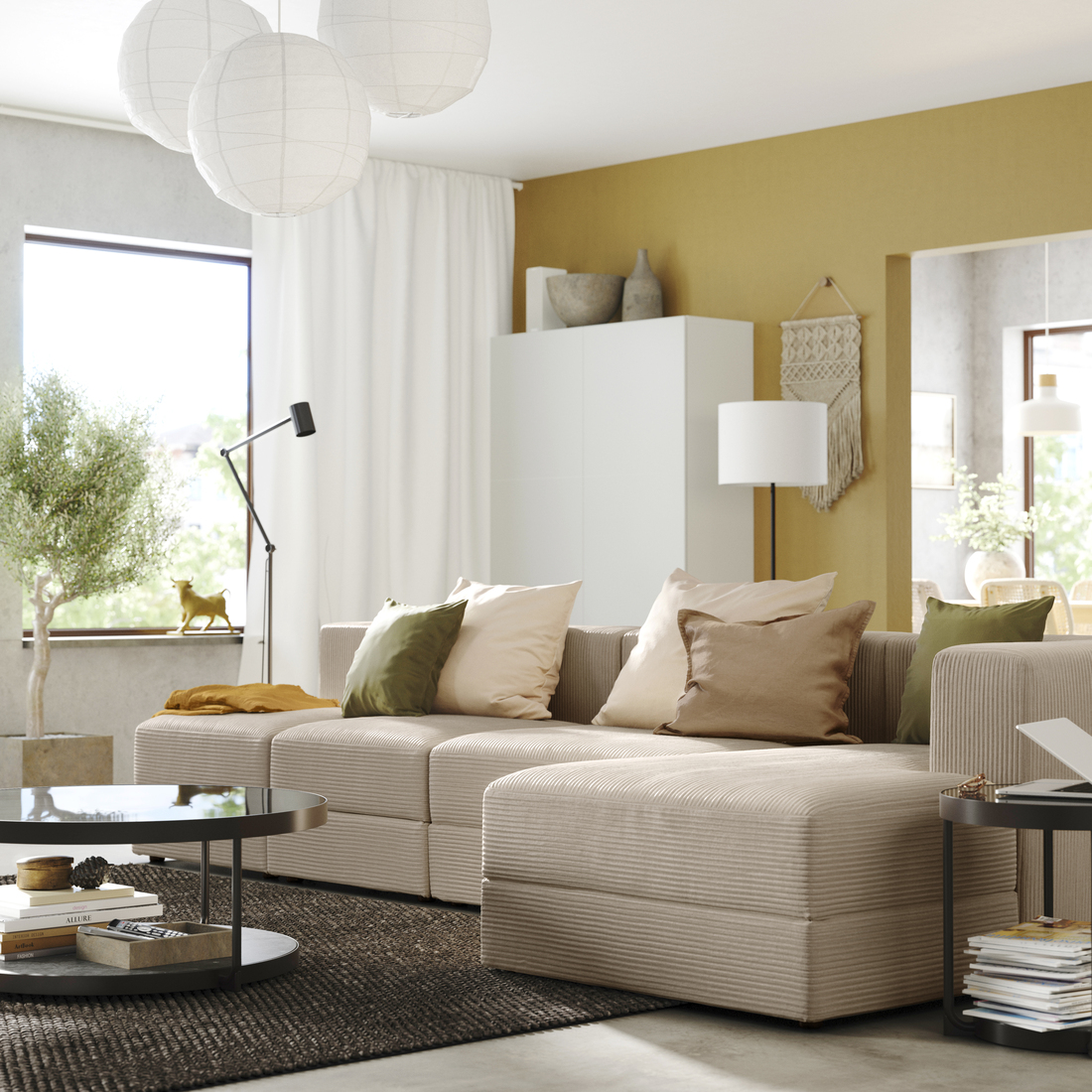 JÄTTEBO, sofá modular de 4.5 plazas con chaiselongue derecho. 2 de 9 open dialog