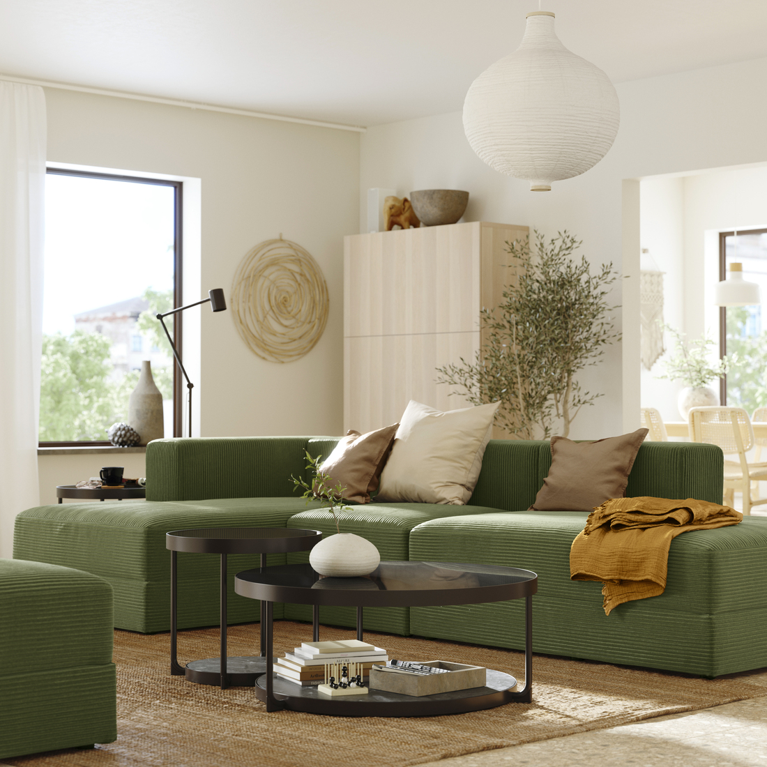 JÄTTEBO, sofá modular de 3.5 plazas con chaiselongue. 2 de 7 open dialog