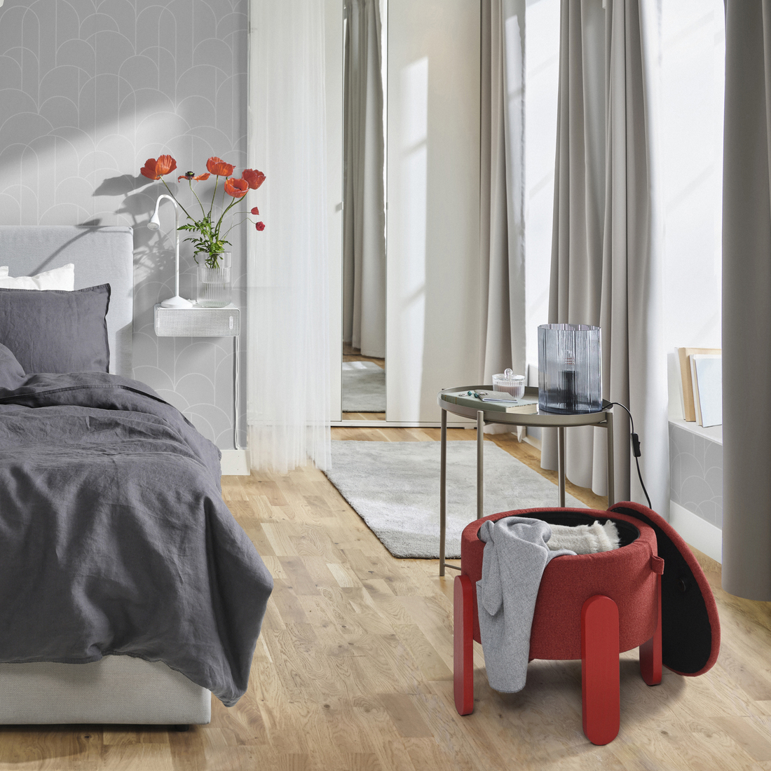 FÖRLUNDA, pouffe with storage. 4 of 7 open dialog