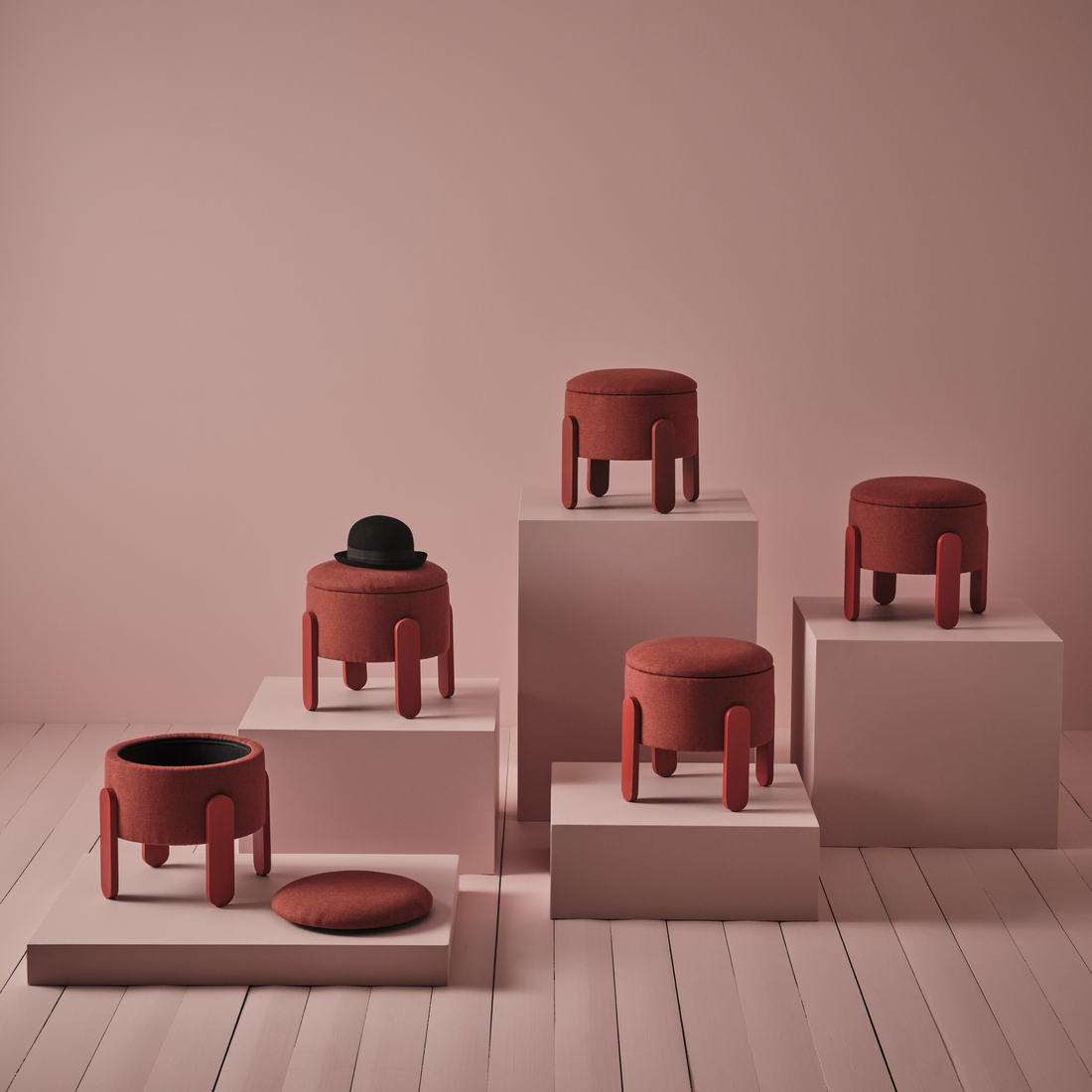 FÖRLUNDA, pouffe with storage. 6 of 7 open dialog