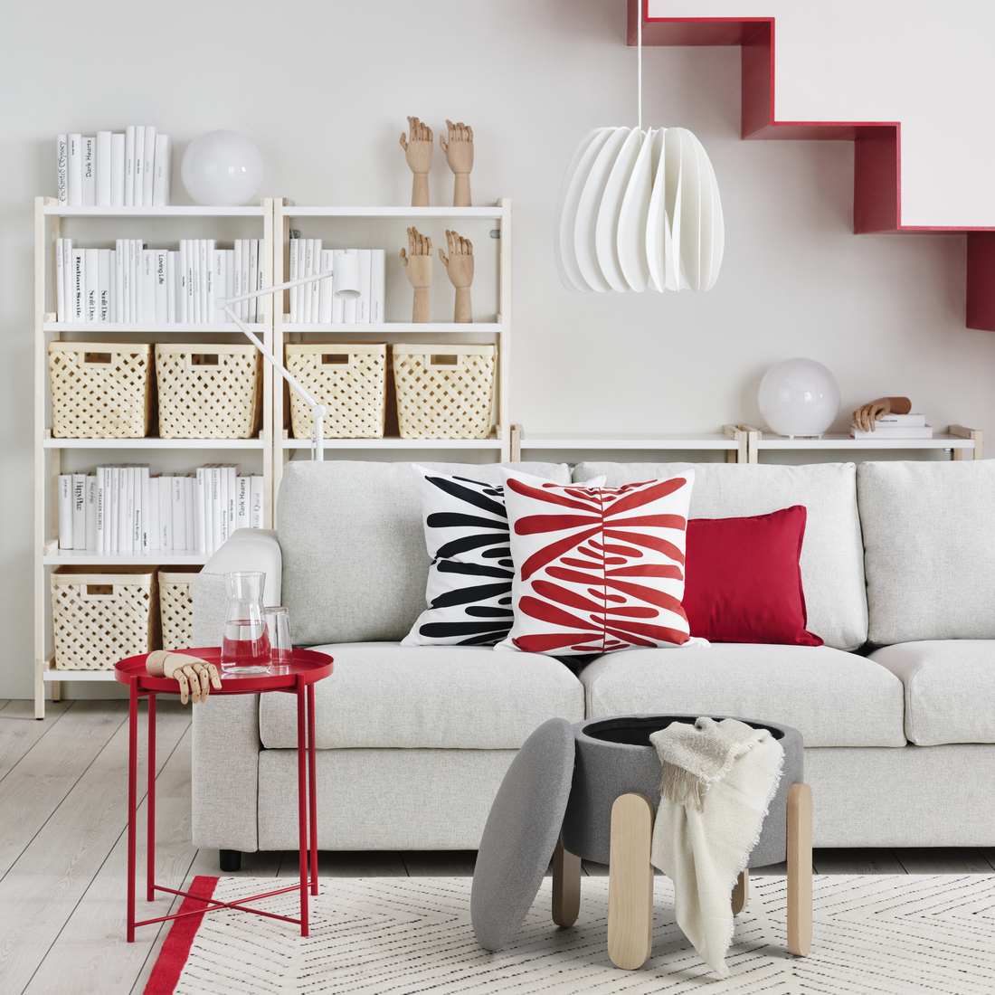 FÖRLUNDA, pouffe with storage. 4 of 8 open dialog