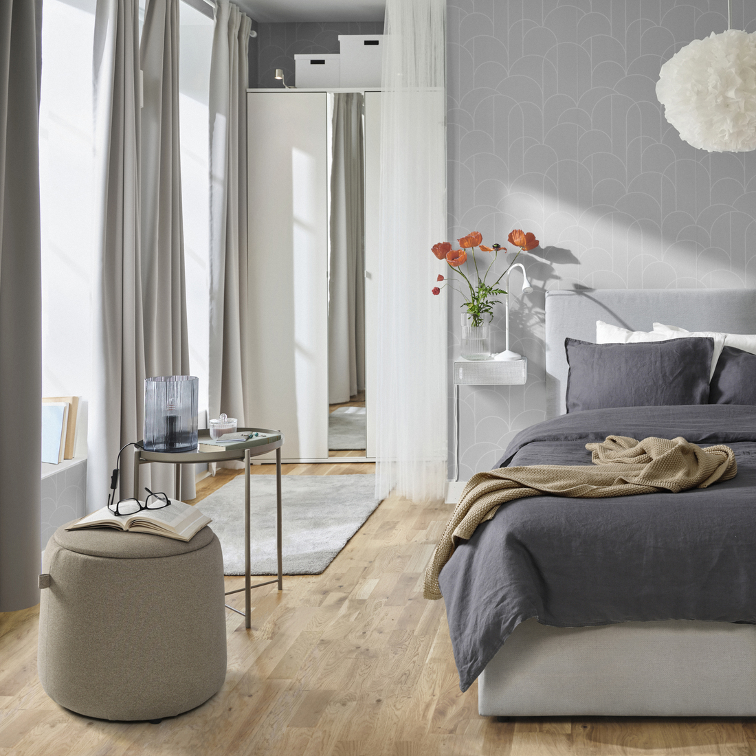 JÄRRESTAD, pouffe with storage. 3 of 7 open dialog