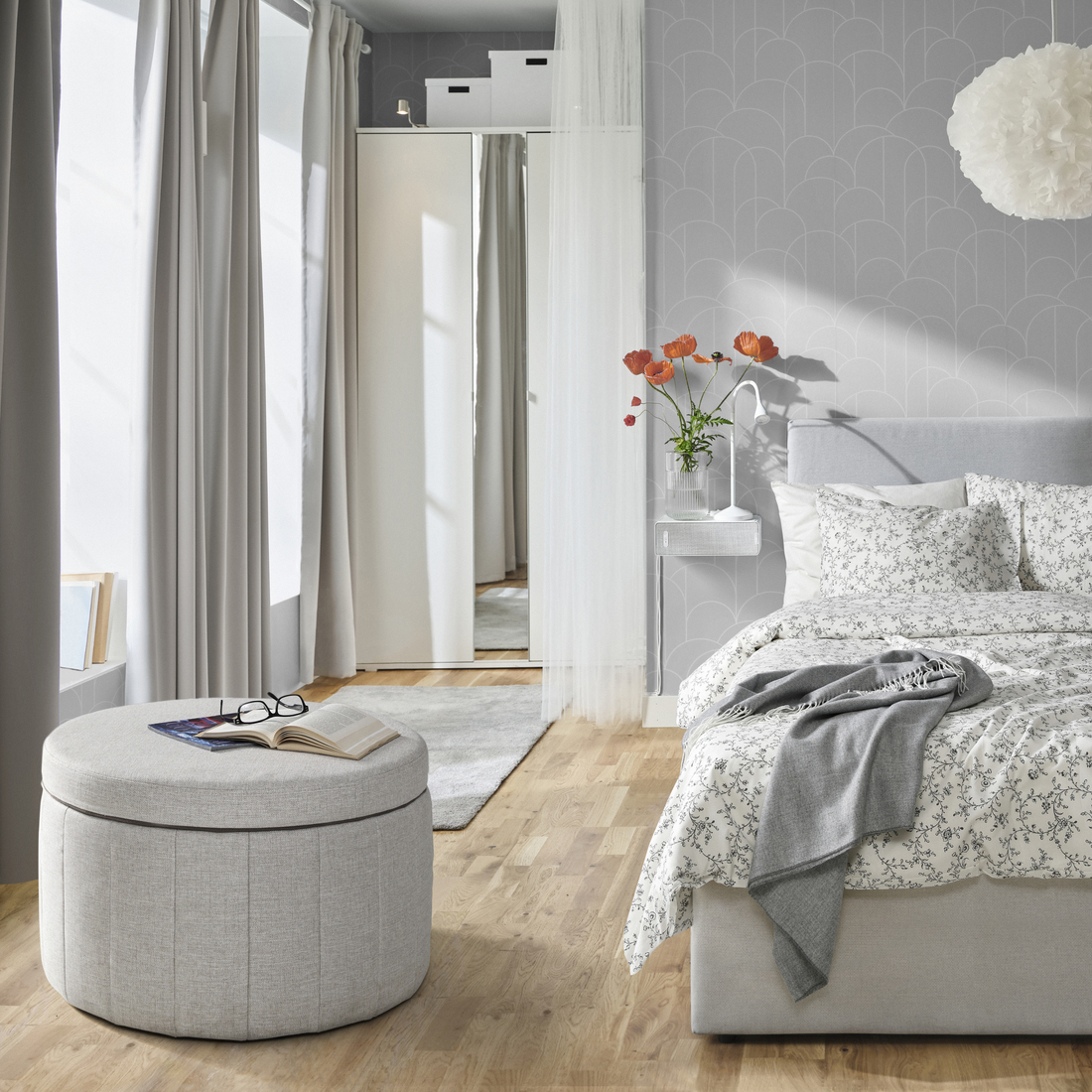 SIDSJÖ, puf con almacenaje. 3 de 7 open dialog