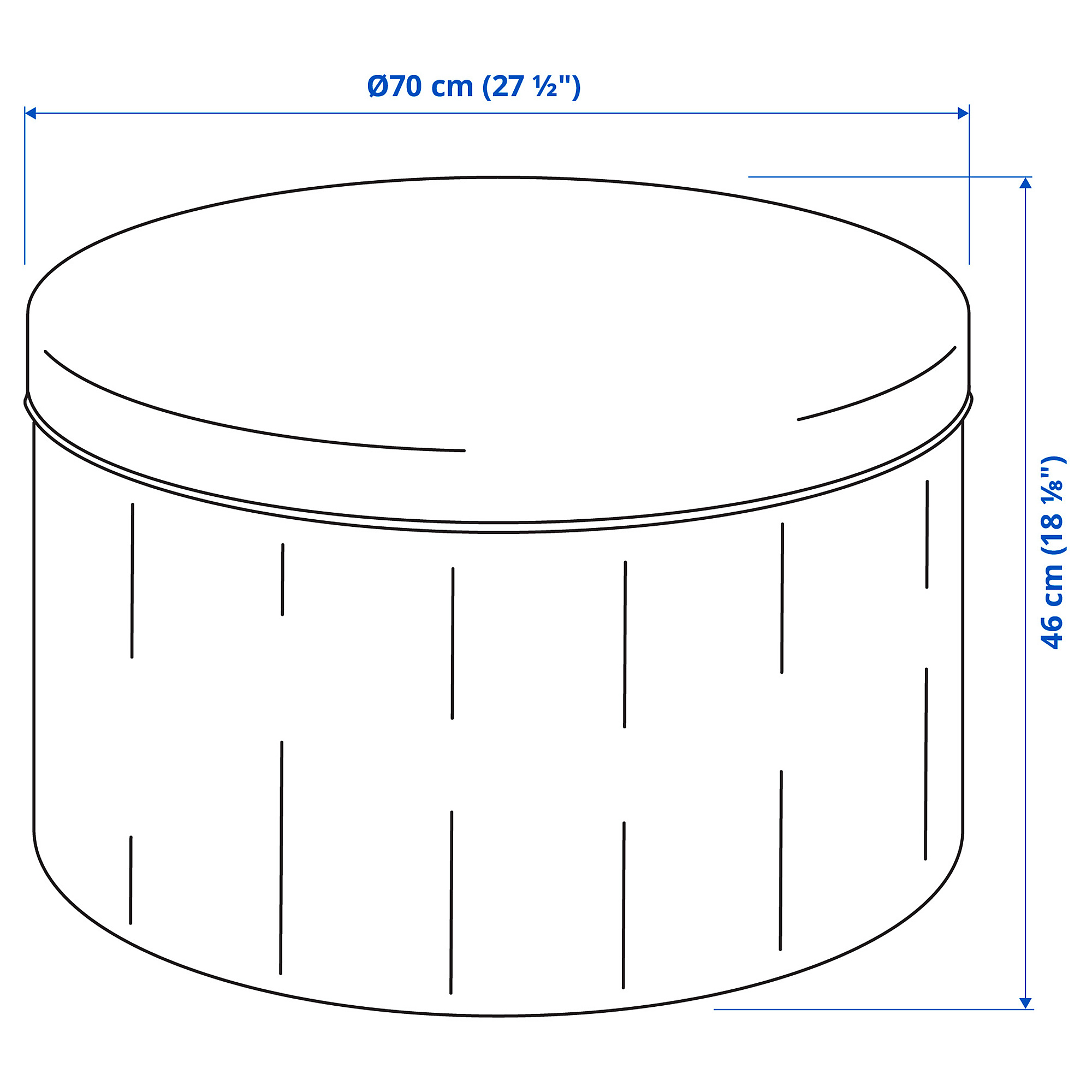 SIDSJÖ, puf con almacenaje. 7 de 7 open dialog