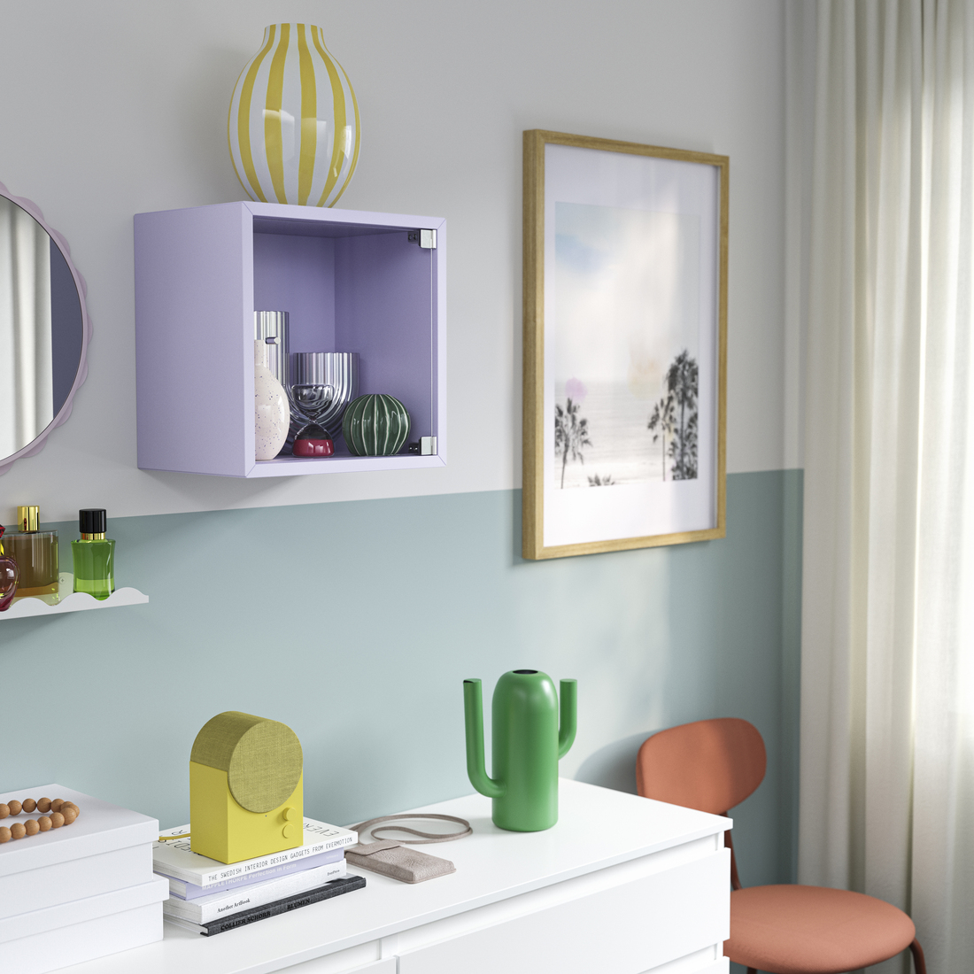 EKET, wall cabinet with glass door. 2 of 4 open dialog