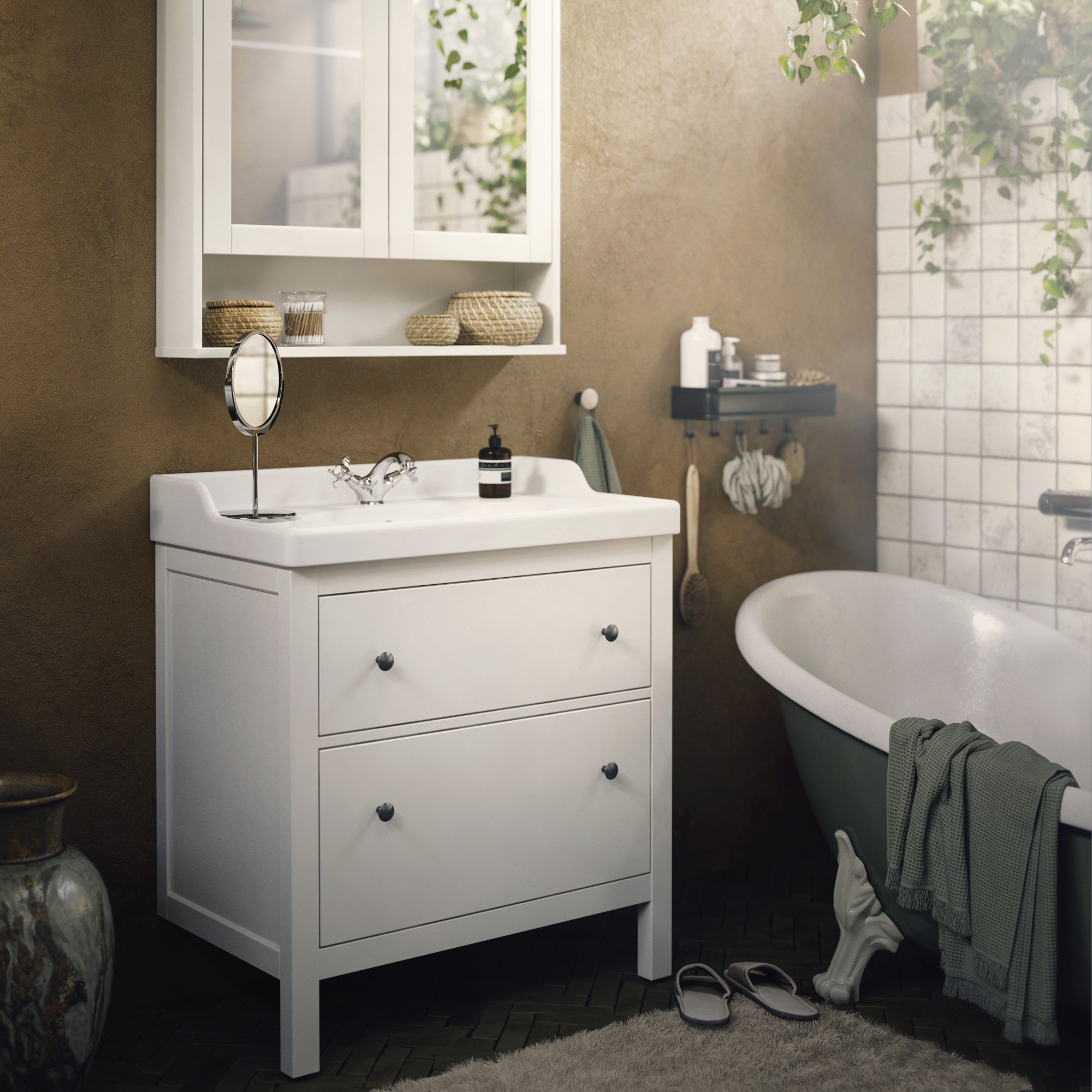 HEMNES, sink cabinet with 2 drawers. 2 of 3 open dialog