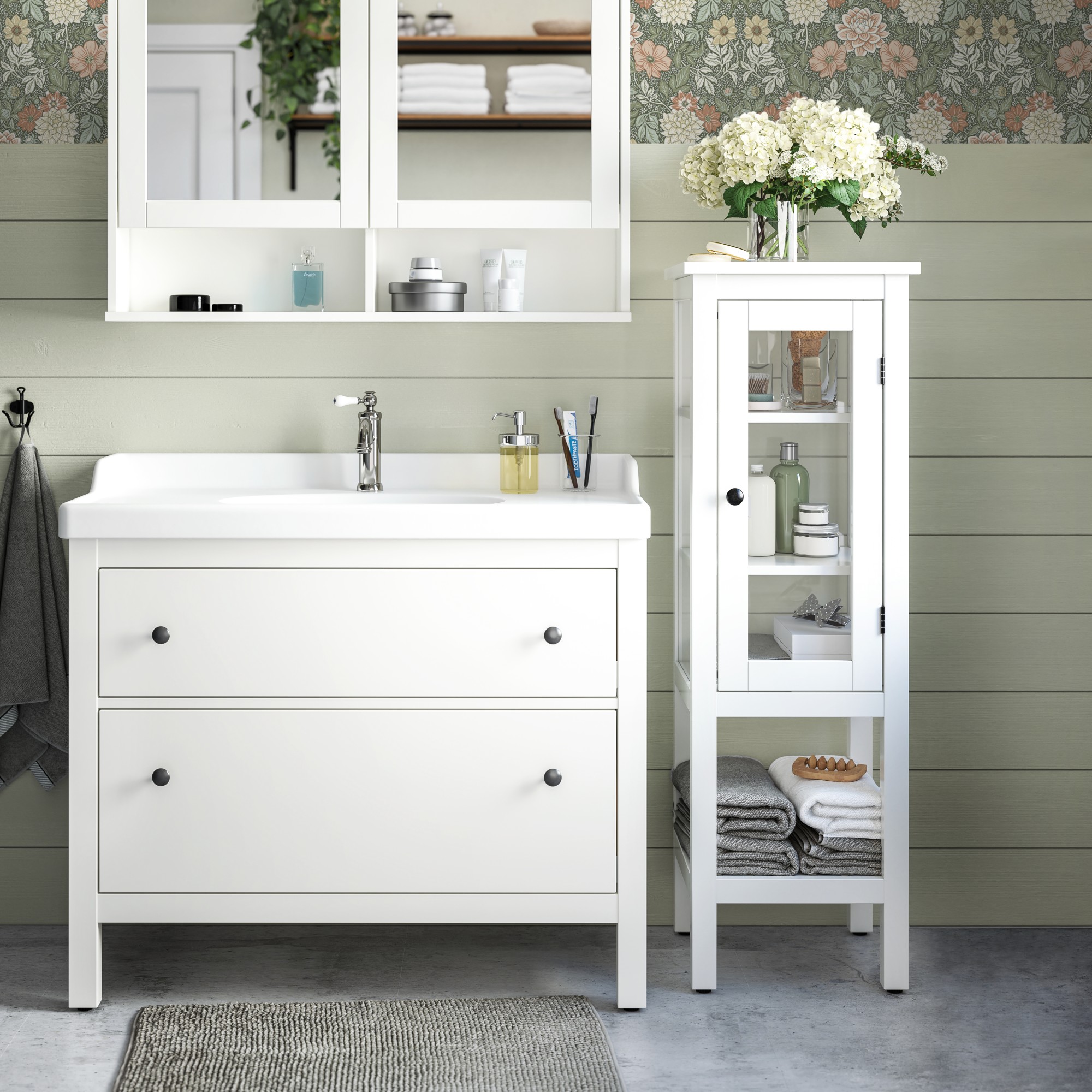 HEMNES, sink cabinet with 2 drawers. 2 of 3 open dialog