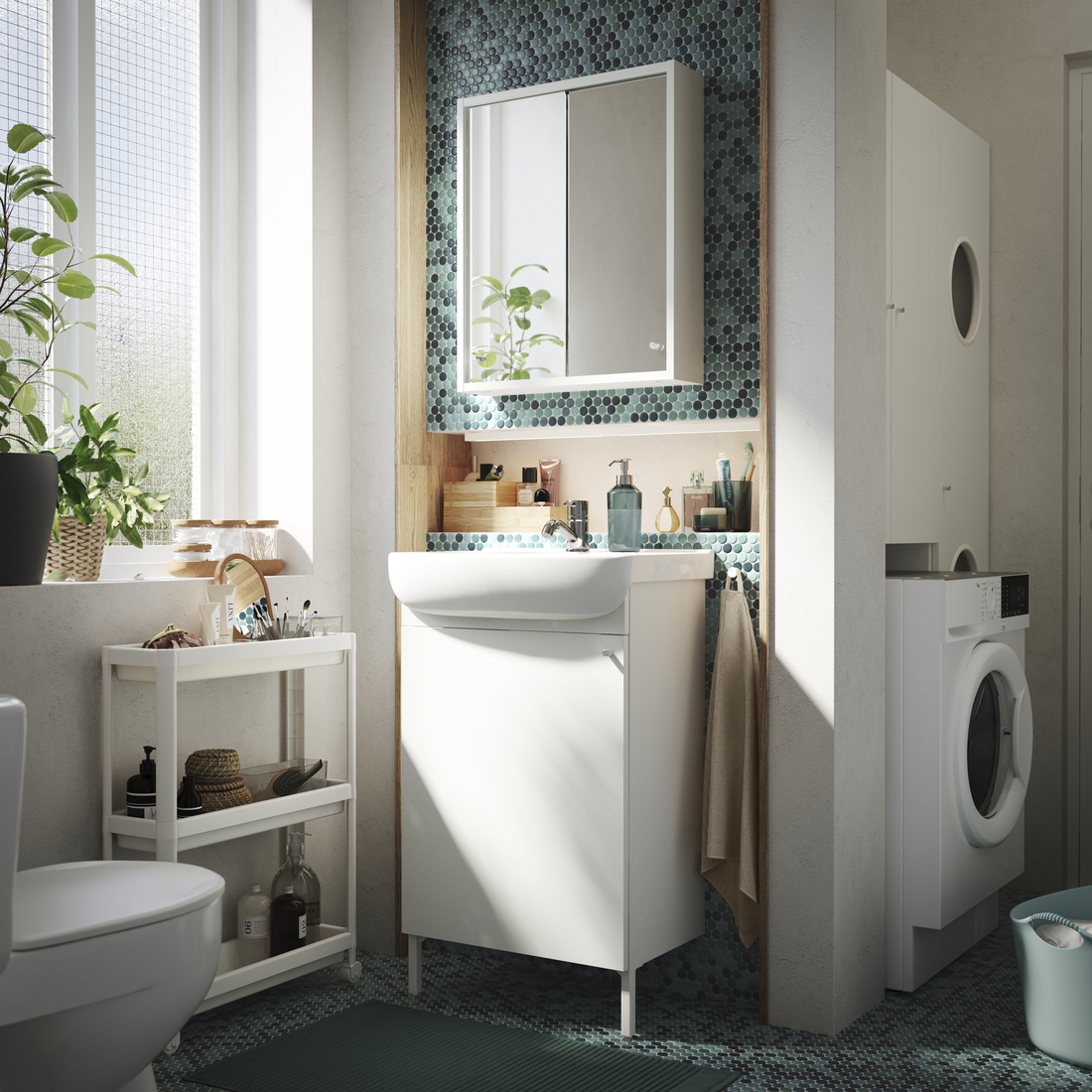 NYSJÖN, armario para lavabo. 3 de 4 open dialog