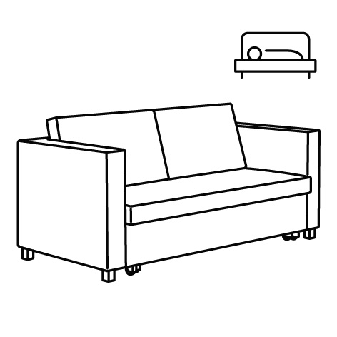SALTSJÖBADEN estructura sofá cama 2 plazas 