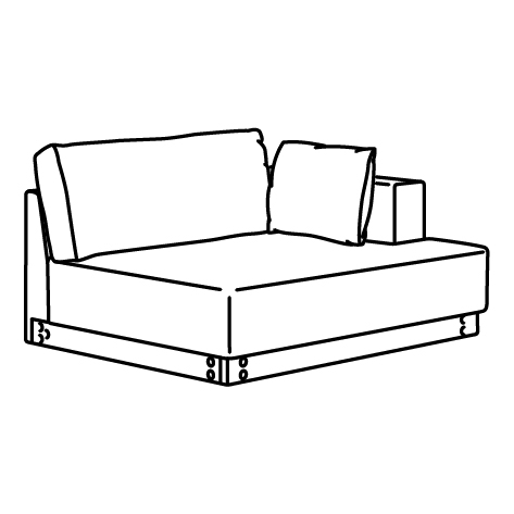 UPPÅKRA 1.5 seat right module frame 