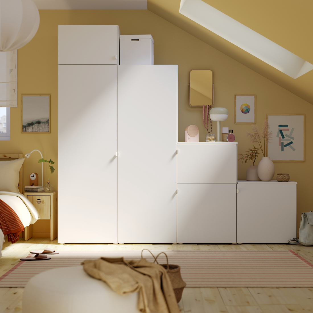 PLATSA, wardrobe with 6 doors. 2 of 3 open dialog