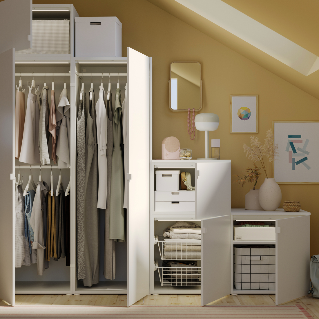 PLATSA, wardrobe with 6 doors. 3 of 3 open dialog