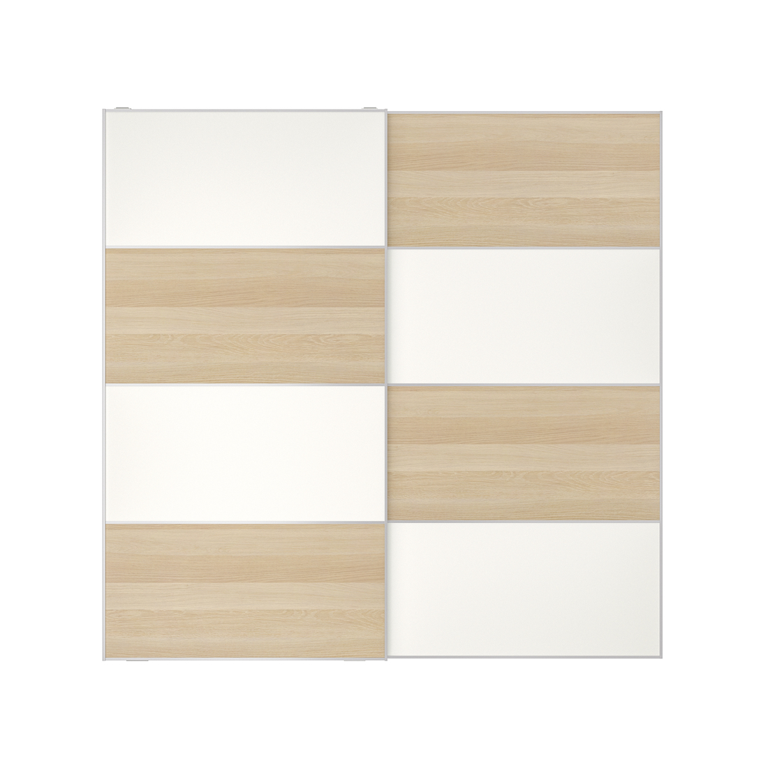 Selecciona variación de color: efecto de roble teñido en blanco/blanco, 200x201 cm