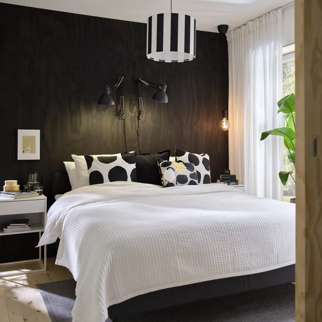 IKEA Tenerife - SLATTUM upholstered bed, Vissle dark grey, 160x200 cm