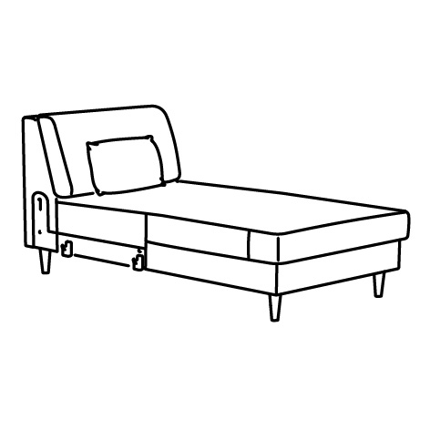 SLATORP chaise section 
