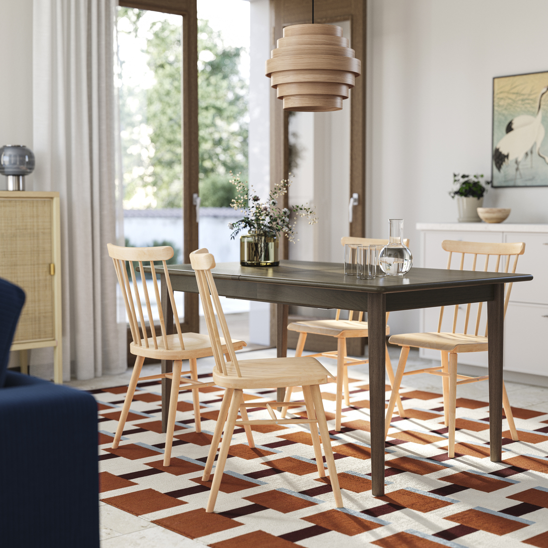 SKANSNÄS / HÖGVED, mesa extensible y 4 sillas. 2 de 2 abrir diálogo