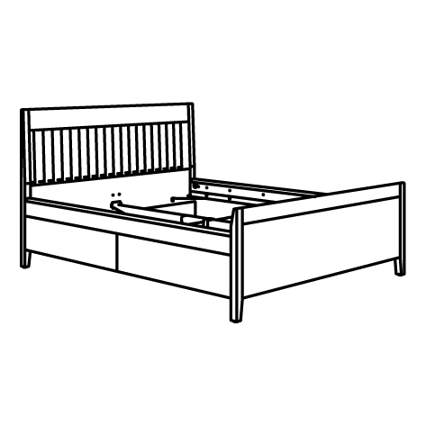 IDANÄS estructura de cama con almacenaje 