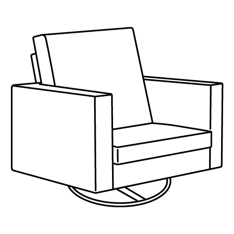 SALTSJÖBADEN estructura, sillón giratorio 