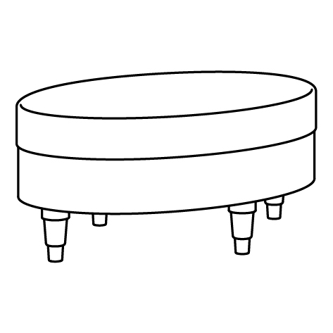 VALNÄS frame, footstool 