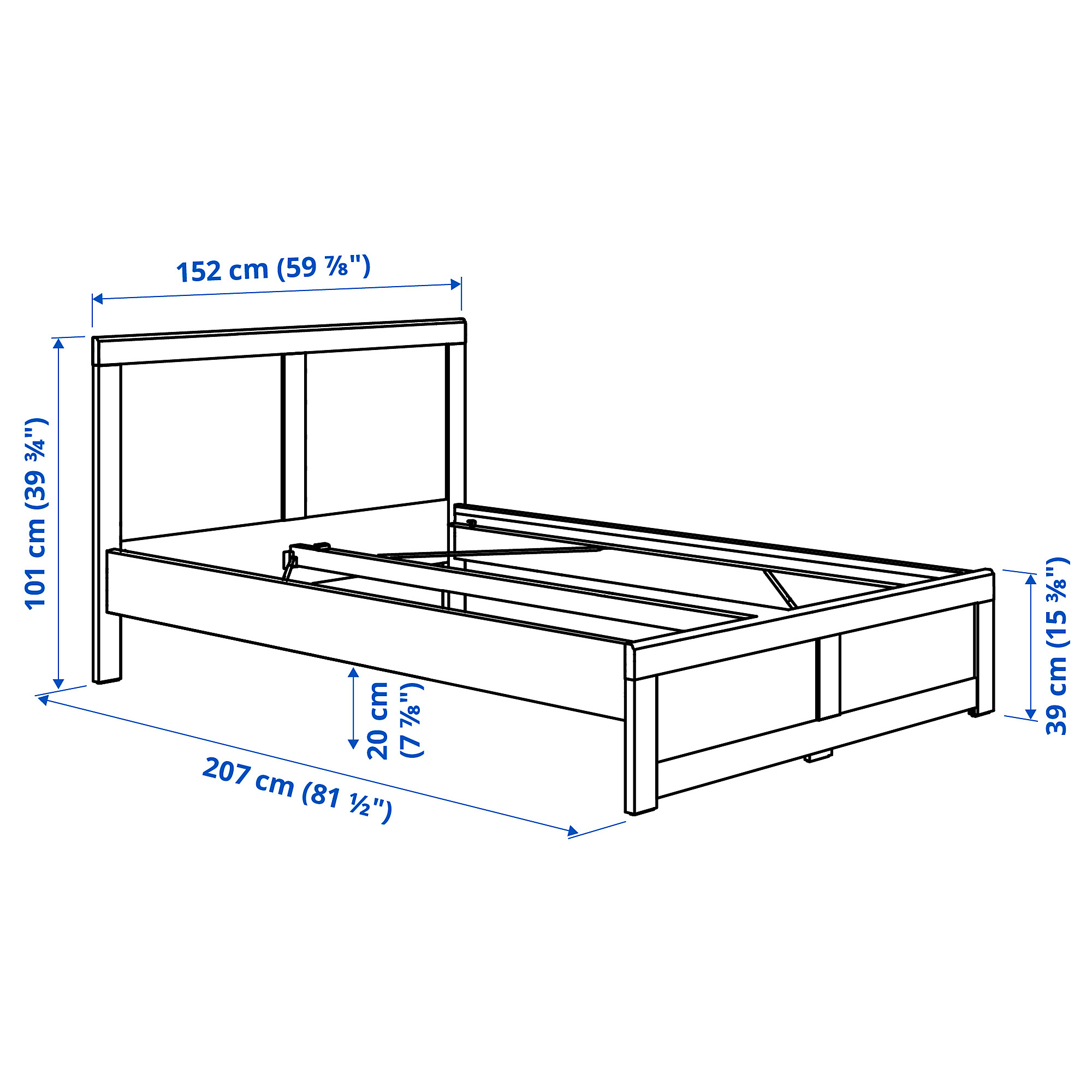 FÅGELFJÄLLET, bed frame. 2 of 2 open dialog