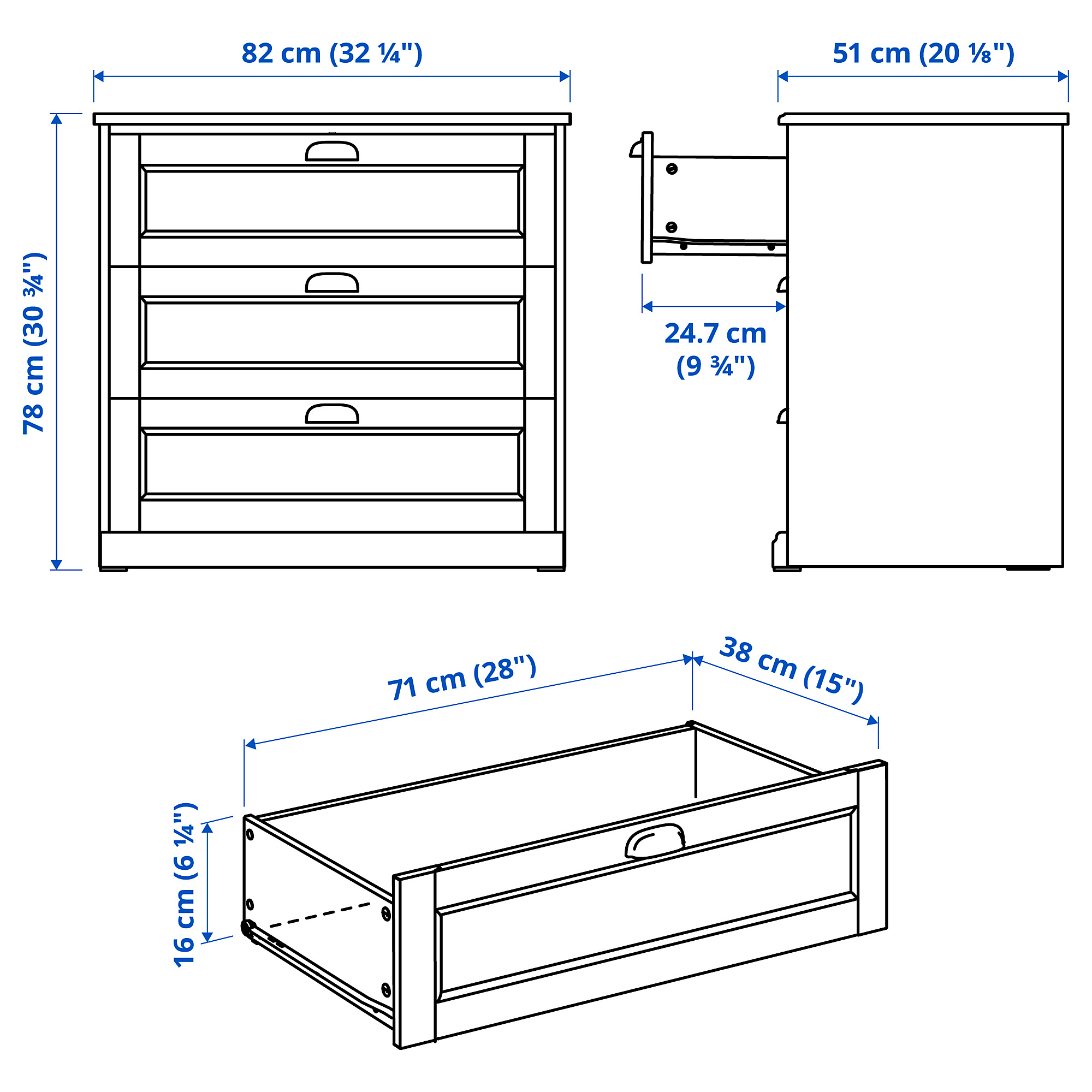 FÅGELFJÄLLET, 3-drawer dresser. 8 of 10 open dialog
