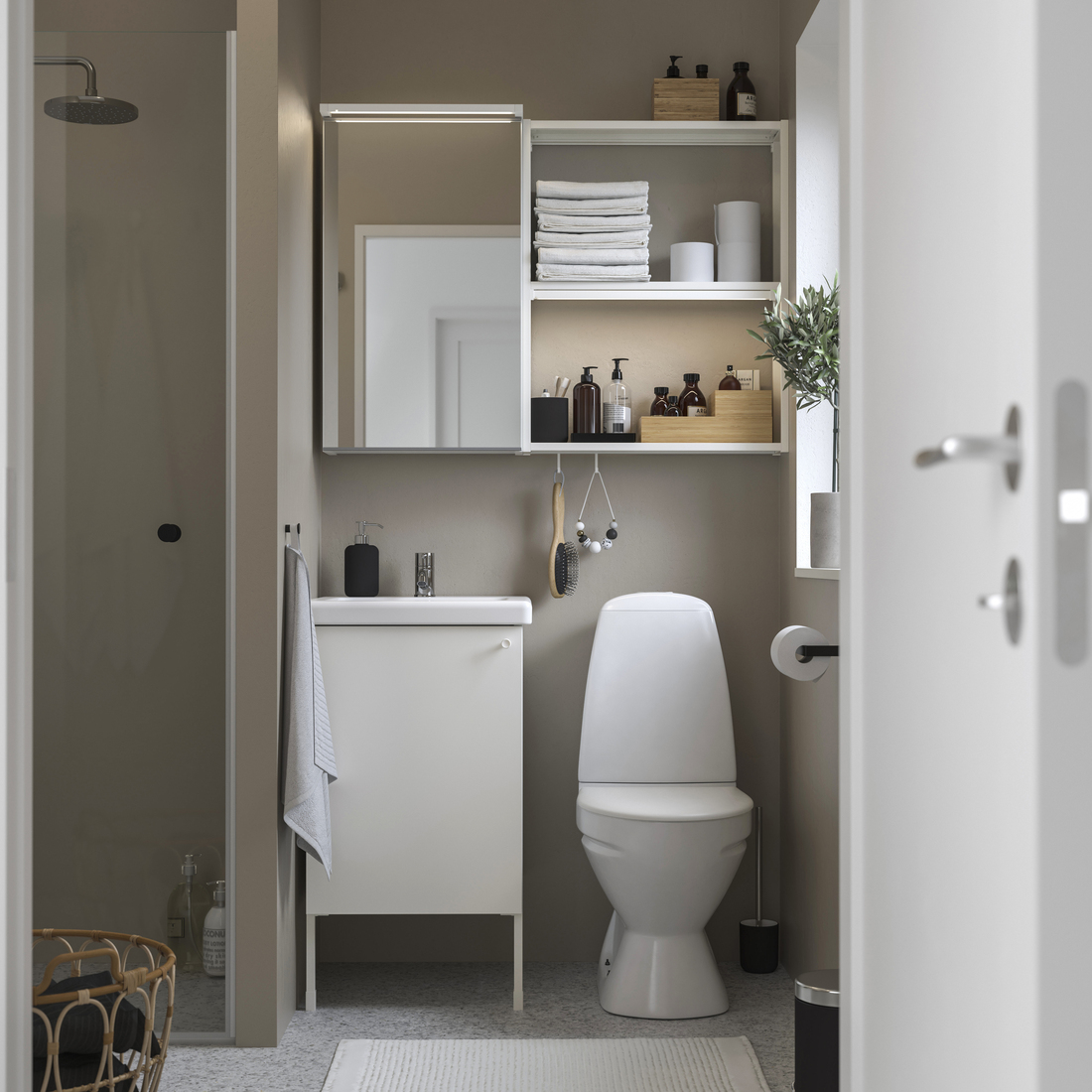 ENHET, mirror cabinet with door. 2 of 4 open dialog