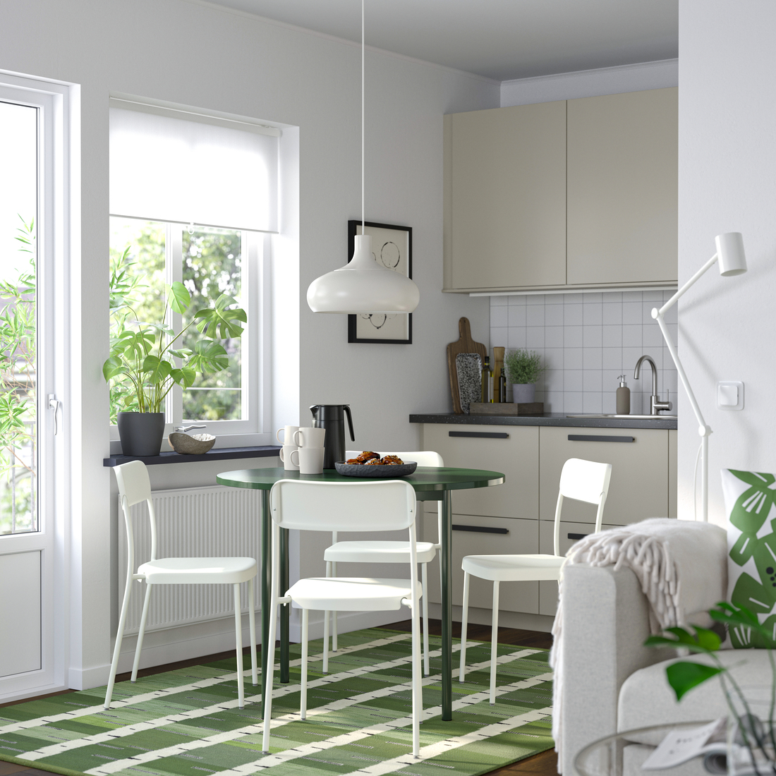 IKEA PS 2026 / VIHALS, round table and 4 chairs. 2 of 3 open dialog