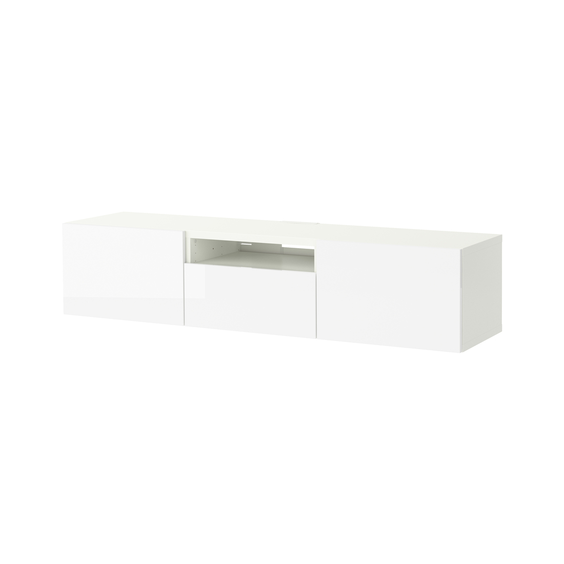 Selecciona variación de color: blanco/Selsviken blanco de alto brillo, 180x42x39 cm